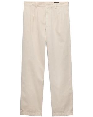Prada Wide-Leg Cotton Pants - White