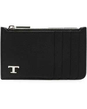 Tod's Card Holder With Zip - Black