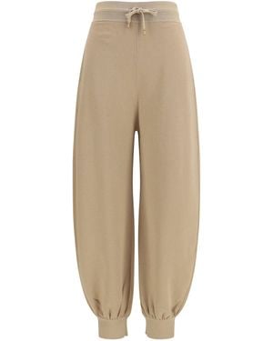 Loro Piana Mersey Cashmere Sweatpants Cafe Au Lait - Natural