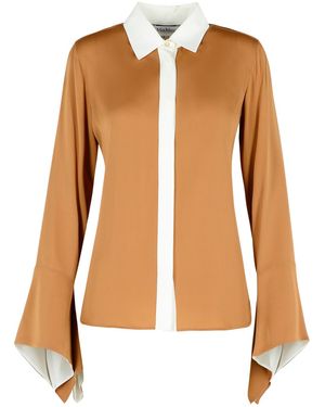 Max Mara 'Pio' Silk Shirt - Brown