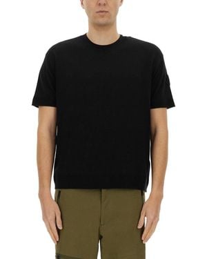 Moncler Cotton And Silk Knit - Black