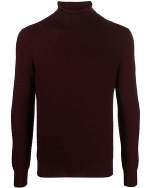 Tagliatore Burgundy Turtleneck - Red