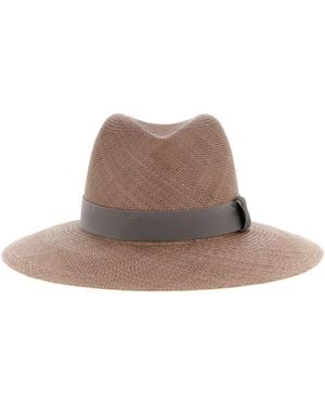 Brunello Cucinelli Hemp Fedora Accessory - Brown