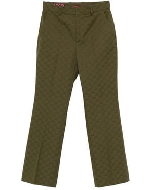 Gucci 'Gg Canvas' Pants - Green