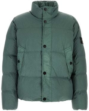 Stone Island Nylon Down Jacket - Green
