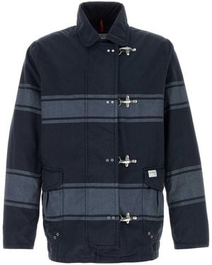 Fay Two-Tone Cotton Jacket - Blue