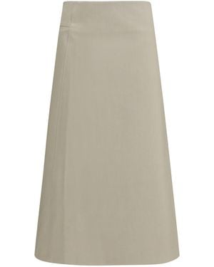 Rier Bonded Cotton Skirt - Natural