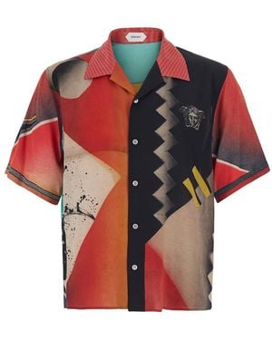 Versace Shirt With All-Over Print - Red