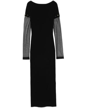 Sportmax Knitted Long Dress - Black