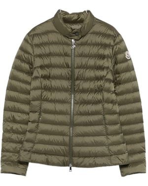 Moncler Genet Long Down Jacket - Green
