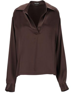 Tom Ford Soft Polo Shirt - Brown
