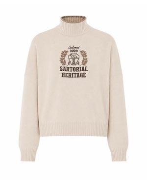 Brunello Cucinelli Logo Sweater - White