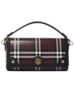 Burberry Note Bag Chocolate Cotton Blend - Blue