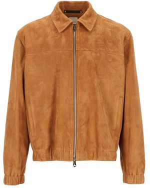 Paul Smith Lambskin Suede Jacket - Brown