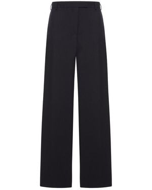 Dries Van Noten Tailored Mohair Wool Pants - Blue