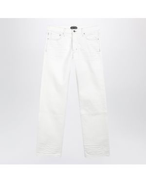 Tom Ford Jeans With Biker-Effect Details - White