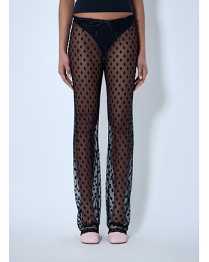 Dries Van Noten Sheer Lace Pants - Black