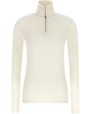 Jil Sander Half-Zip Sweater - White