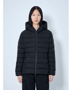 Moncler Herbe Hooded Short Down Jacket - Blue