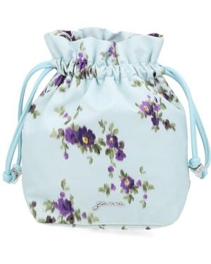 Ganni Printed Nylon Pouch - Blue