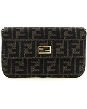 Fendi 'Tube' Wallet On Chain - Black