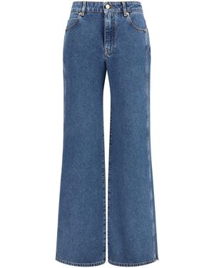 Balmain Jeans Straight Wide-Leg - Blue