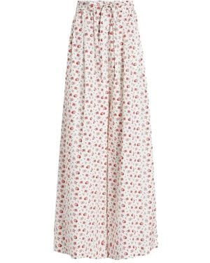 Dolce & Gabbana Cotton-Blend Floral Pants - White