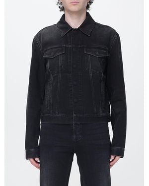 Gucci Cotton Denim Jacket With French Collar And Patch Pockets - Blue