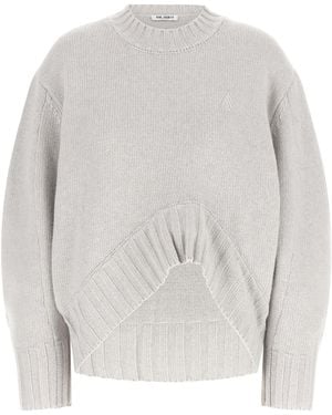 The Attico Asymmetrical Hem Sweater - White
