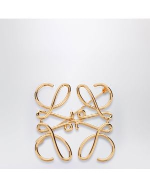 Loewe Anagram Brooch - Metallic