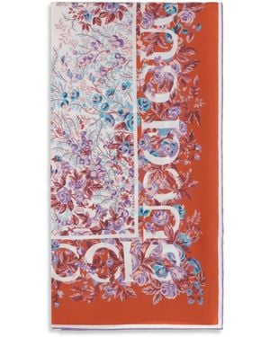Gucci Printed Silk Twill Scarf - Red