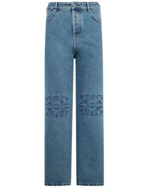 Loewe Anagram Baggy Jeans - Blue