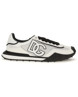 Dolce & Gabbana Dolce & Gabbana Dg Logo Leather Sneakers - White