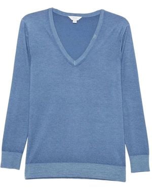 Malo Cashmere V Neck - Blue