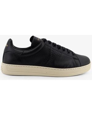 Tom Ford Warwick Leather Sneakers - Black