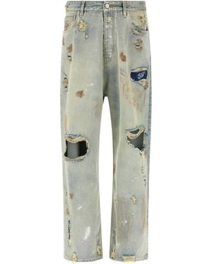 Vetements Trashed Big Shape' Jeans - Gray