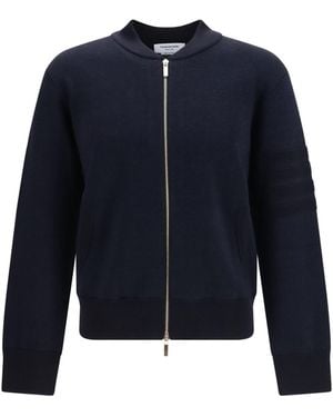 Thom Browne Ottoman Milano Stitch 4-Bar Jacket - Blue