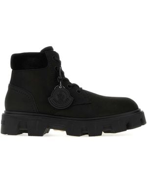 Moncler Suede Peak City Ankle Boots - Black