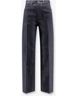 Loro Piana Max Pants Cotton And Cashmere Jeans - Blue