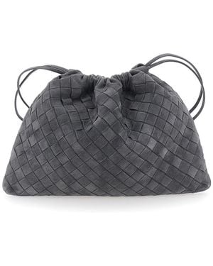 Bottega Veneta Dustbag Intreccio 15 Glove Suede Cachemire - Gray