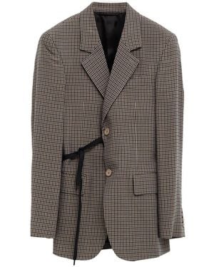 Balenciaga Wrapped Tailored Jacket - Brown