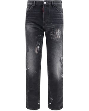 DSquared² Teddy Dark Wash Stretch Denim Jeans - Blue