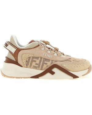 Fendi Logo Sneakers - Natural