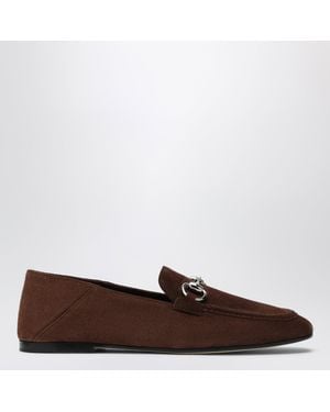 Gucci Jordaan Soft Suede Loafers - Brown