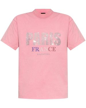 Balenciaga Paris T-Shirt - Pink