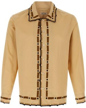 Bode 'Beaded Ryegrass' Shirt - Natural