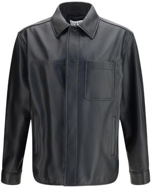 Loewe Leather Shirt - Gray
