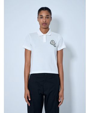 Moncler Embroidered Logo Polo Shirt - White