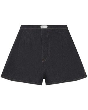 Jacquemus Pleated Cotton Shorts - Blue