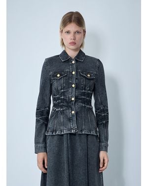 Ganni Stretch Denim Jacket - Blue